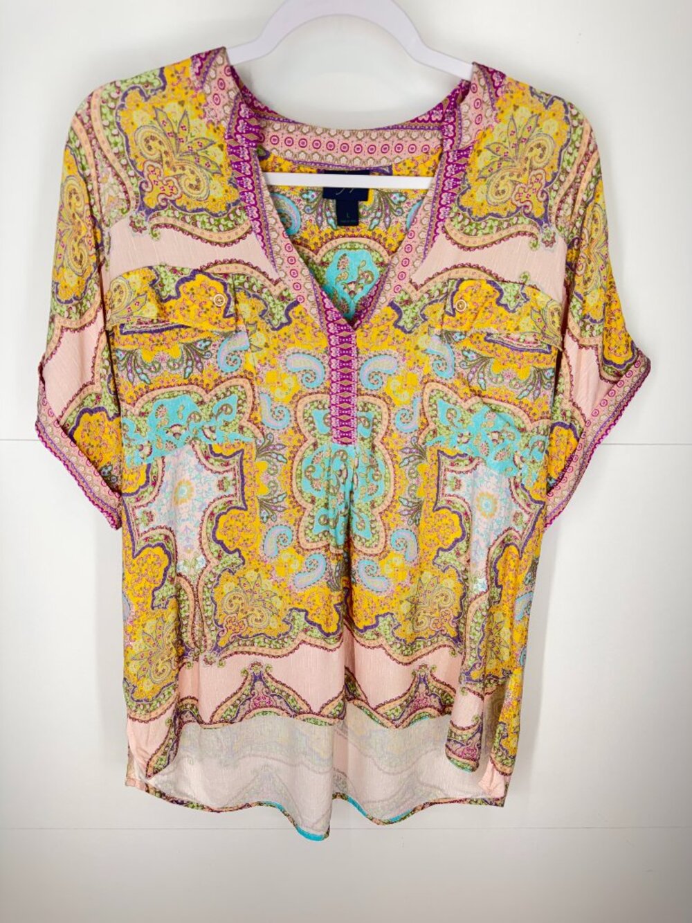 Buckle | Daytrip Paisley Notch Neck Top - Picture 2 of 10